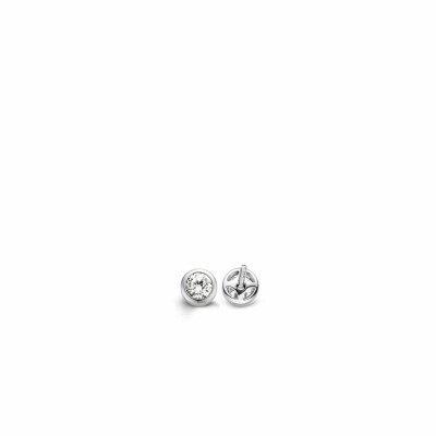 Boucles d'oreilles Ti Sento en argent et oxydes de zirconium