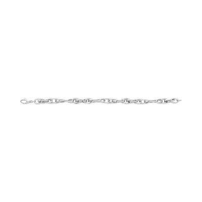 Chaîne fantaisie en or blanc, 42cm