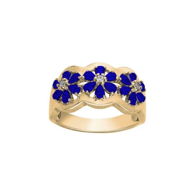 Bague en plaqué or et oxyde de zirconium, taille 56