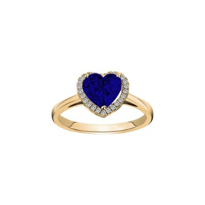 Bague en plaqué or et oxyde de zirconium, taille 56
