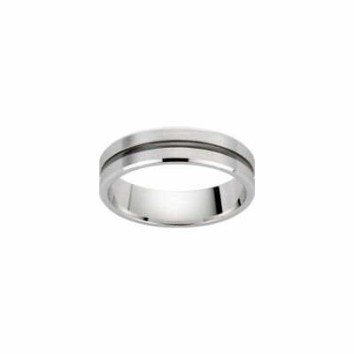 Alliance en or blanc, 4mm