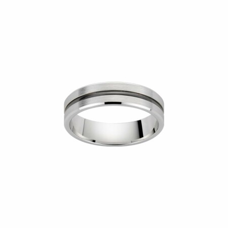 Alliance en or blanc, 4mm