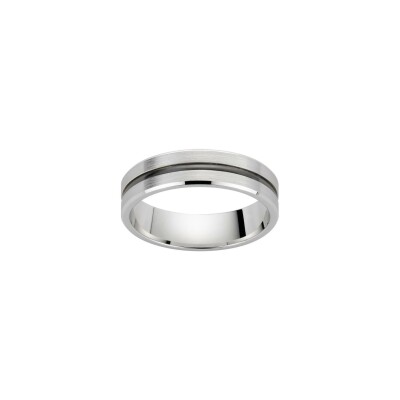 Alliance en or blanc, 5mm