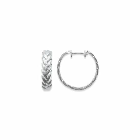 Boucles d'oreilles créoles en argent rhodié