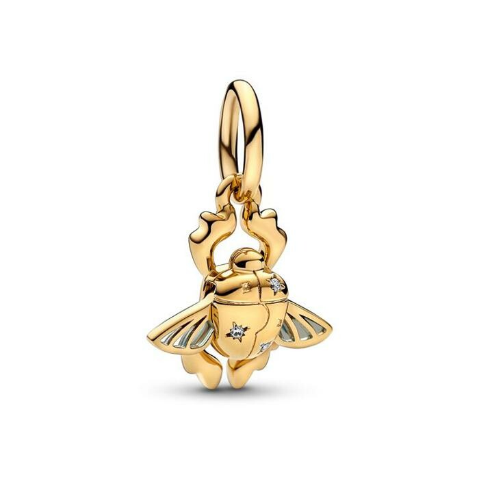 Charm pendant Disney X Pandora Aladdin Scarabée en métal doré