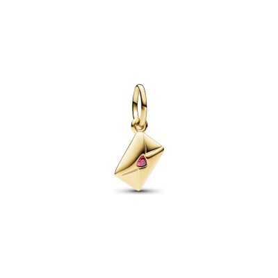 Charm Pandora Pendant Enveloppe Lettre D'amour en métal doré