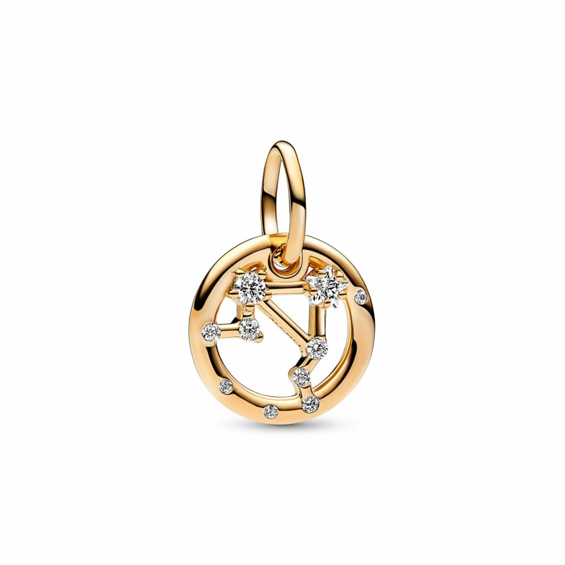 Charm Pandora Moments Pendant Signe De La Balance en métal doré