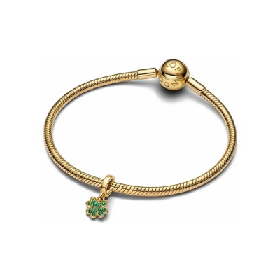 Charm Pandora Trèfle À Quatre Feuilles en métal doré