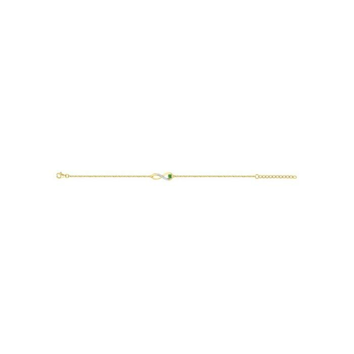 Bracelet en plaqué or, spinelle synthétique et oxyde de zirconium