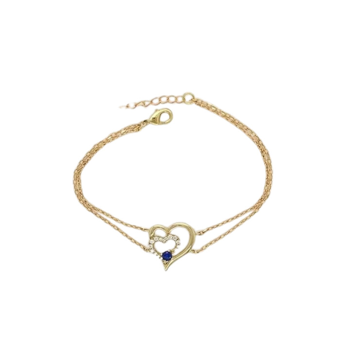 Bracelet souple mono-motif en plaqué or, oxydes de zirconium et pierres de couleurs