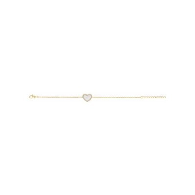 Bracelet en plaqué or et oxydes de zirconium
