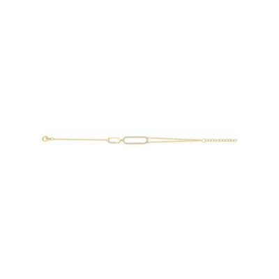 Bracelet en plaqué or et oxydes de zirconium