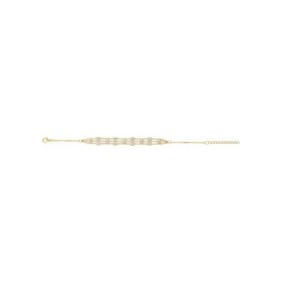 Bracelet en plaqué or et oxydes de zirconium