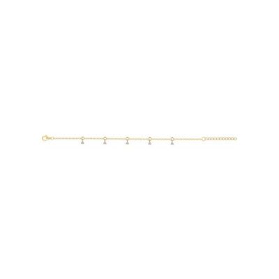 Bracelet en plaqué or et oxydes de zirconium