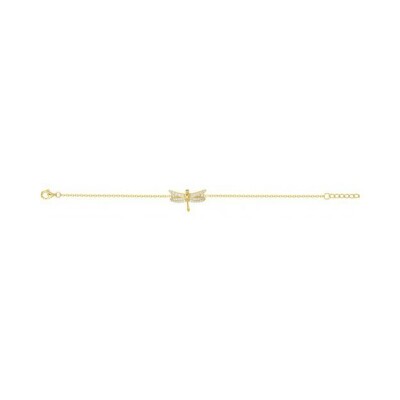 Bracelet en plaqué or et oxydes de zirconium