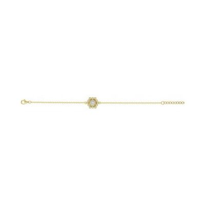 Bracelet en plaqué or et oxydes de zirconium