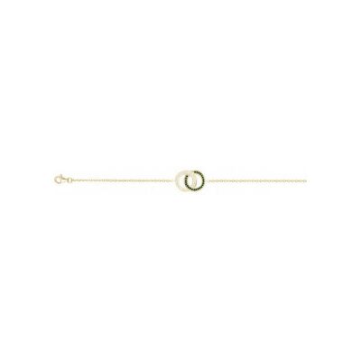 Bracelet en plaqué or et oxydes de zirconium