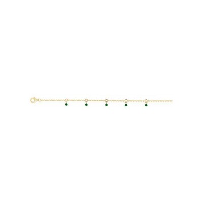Bracelet en plaqué or et oxydes de zirconium