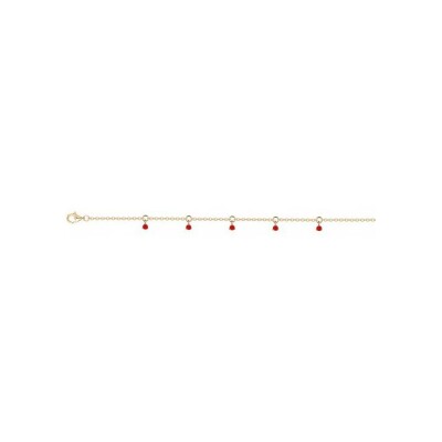 Bracelet en plaqué or et oxydes de zirconium
