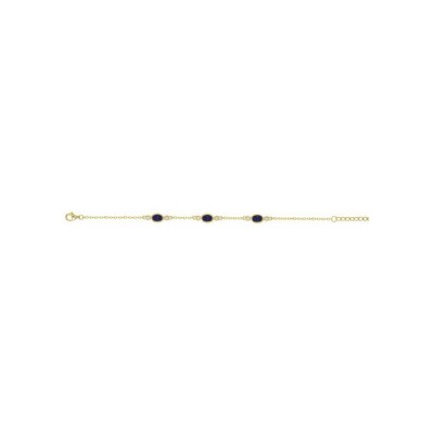 Bracelet en plaqué or et oxydes de zirconium