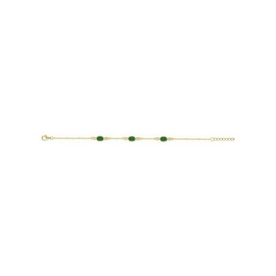 Bracelet en plaqué or et oxydes de zirconium
