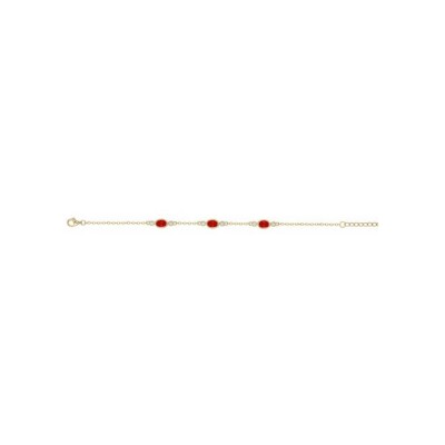 Bracelet en plaqué or et oxydes de zirconium