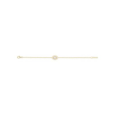 Bracelet en plaqué or et oxydes de zirconium