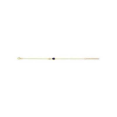 Bracelet en plaqué or et oxydes de zirconium