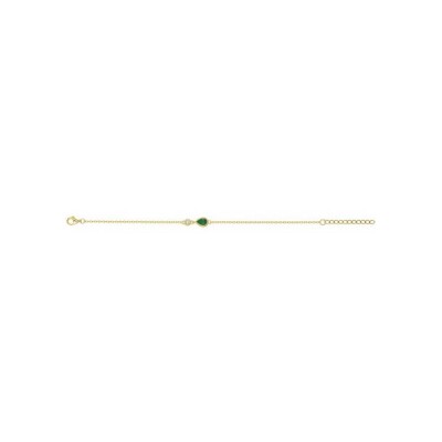 Bracelet en plaqué or et oxydes de zirconium
