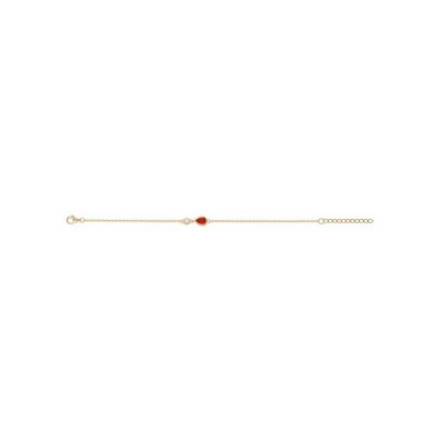 Bracelet en plaqué or et oxydes de zirconium