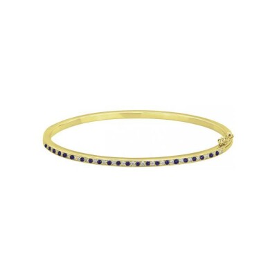 Bracelet en plaqué or et oxydes de zirconium