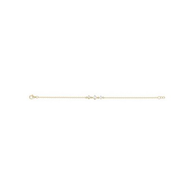 Bracelet en plaqué or et oxydes de zirconium