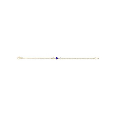 Bracelet en plaqué or et oxydes de zirconium