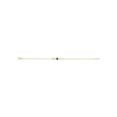 Bracelet en plaqué or et oxydes de zirconium