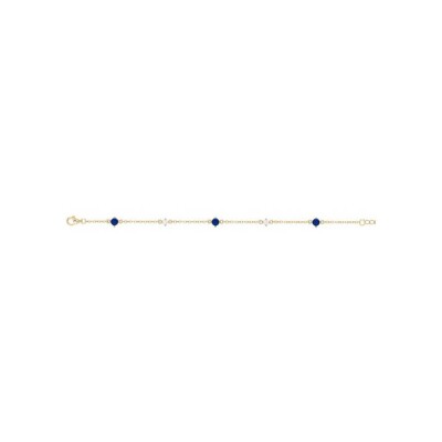 Bracelet en plaqué or et oxydes de zirconium