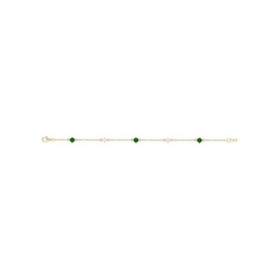 Bracelet en plaqué or et oxydes de zirconium