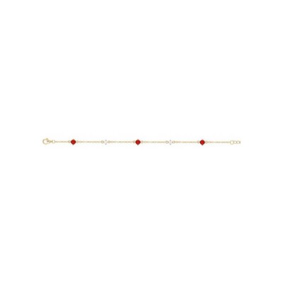 Bracelet en plaqué or et oxydes de zirconium