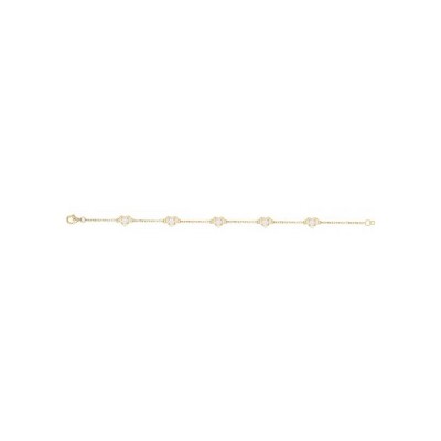Bracelet en plaqué or et oxydes de zirconium