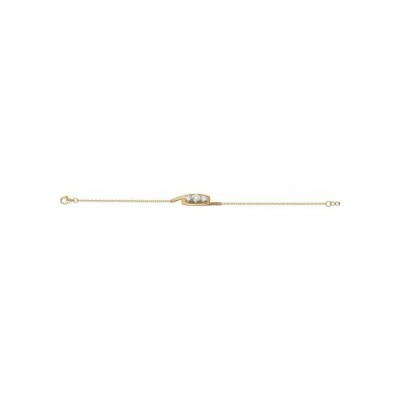 Bracelet en plaqué or et oxydes de zirconium