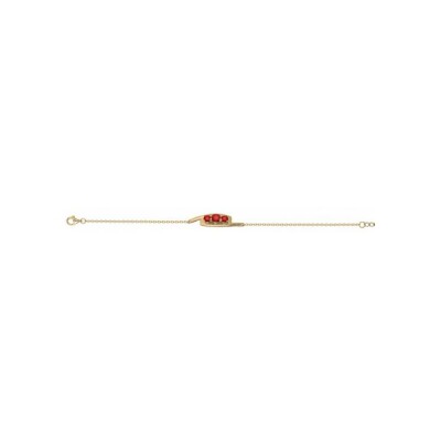 Bracelet en plaqué or et oxydes de zirconium
