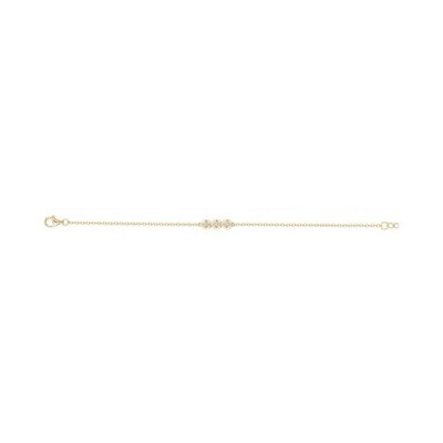 Bracelet en plaqué or et oxyde de zirconium