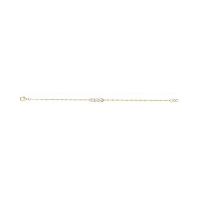 Bracelet en plaqué or et oxyde de zirconium