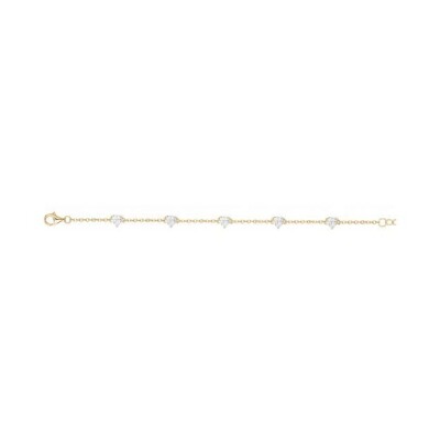 Bracelet en plaqué or et oxyde de zirconium