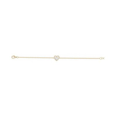 Bracelet en plaqué or et oxyde de zirconium