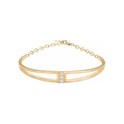 Bracelet en plaqué or et oxyde de zirconium