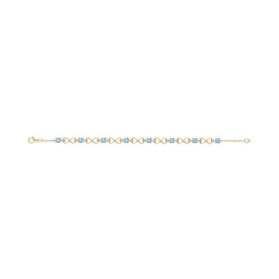 Bracelet en plaqué or et oxyde de zirconium