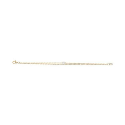Bracelet en plaqué or et oxyde de zirconium