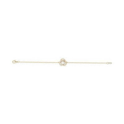 Bracelet en plaqué or et oxyde de zirconium