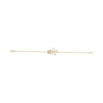 Bracelet en plaqué or et oxyde de zirconium