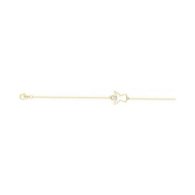 Bracelet en plaqué or et oxyde de zirconium - 16+3cm